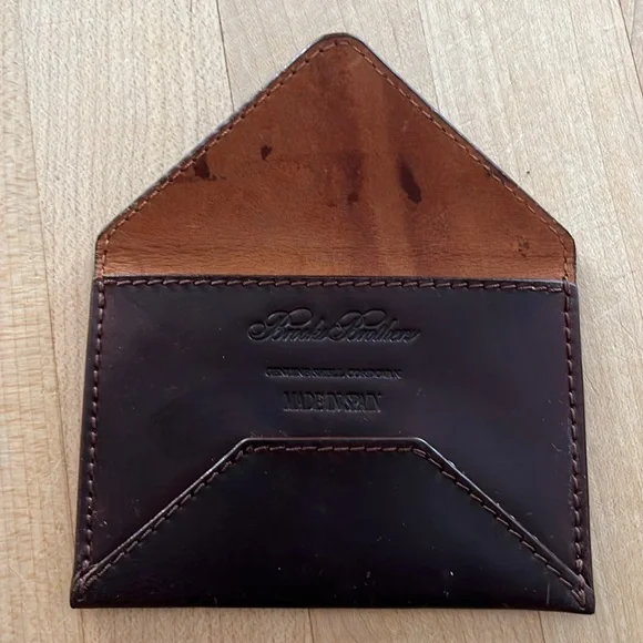 Brooks Brothers cordovan card holder new never used